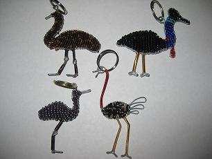 Now you can own all four of the large ratite key chains! Rhea key chains are here direct from Zimbabwe!