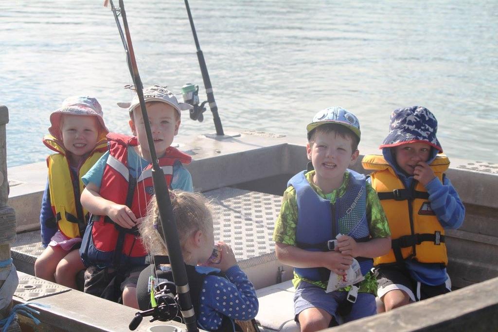 okau Fishing Club Take a Kid M Fishing What a great day, beautiful sunshine, good seas and happy kids.