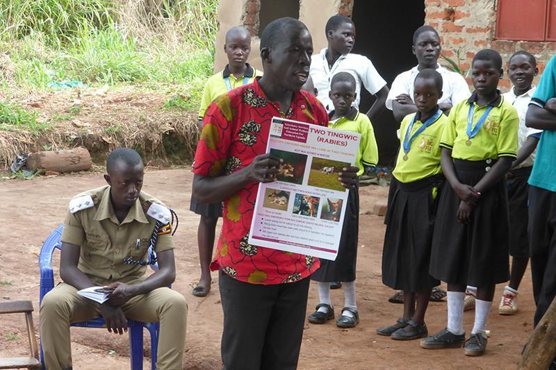 ANIMAL KINDNESS CLUBS MAKING AN IMPACT Our Animal Kindness Clubs partnered with the Gulu District Police to make a number of community presentations aimed at educating about the criminal penalties in