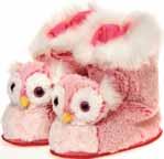 Plush Pink Owl Boots -