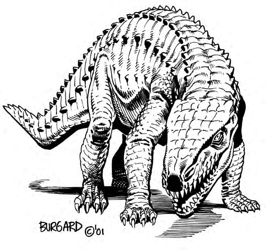 PREHISTORIC CROCODILE Crocodiles are ancient creatures, having existed virtually unchanged for eons upon eons.