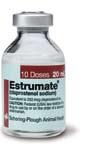 Lutalyse 7 ESTRUMATE prostaglandin quickly reduces progesterone levels 8 and provides a rapid estrus response 9 ESTRUMATE prostaglandin features a gentle and easy-to-use 2-mL