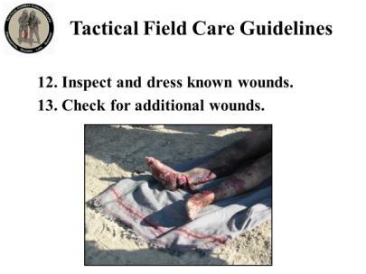 INSTRUCTOR GUIDE FOR TACTICAL FIELD CARE 3D ANTIBIOTICS AND WOUND CARE 180801 4 10.