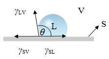 ), kruto-para (γ SV ) i kapljevina-para (γ LV ).