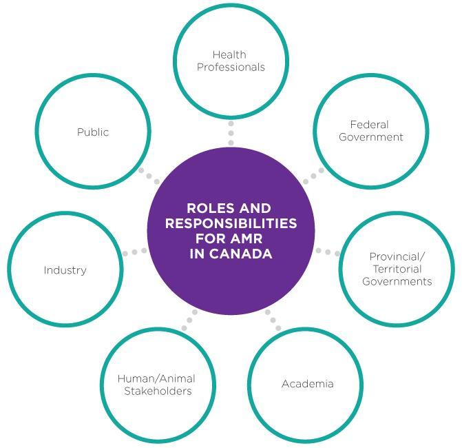 Roles and Responsibilities for AMR/AMU in Canada Under the Pan-Canadian Framework for Action Health Canada - Health Products and Food Branch Mandate Regulate the market