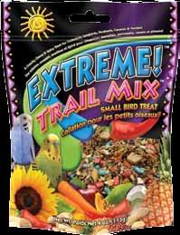 Trail Mix Small Bird Treat A crunchy, chewy & spicy treat for cockatiels, lovebirds, parakeets, canaries & finches.