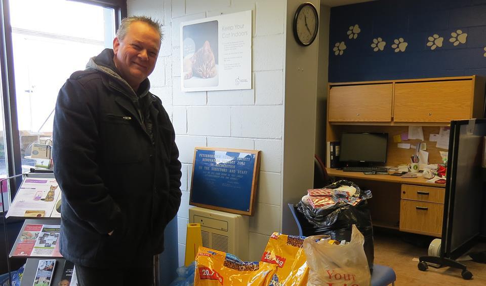36 and collected food and toys for the animals at the shelter.
