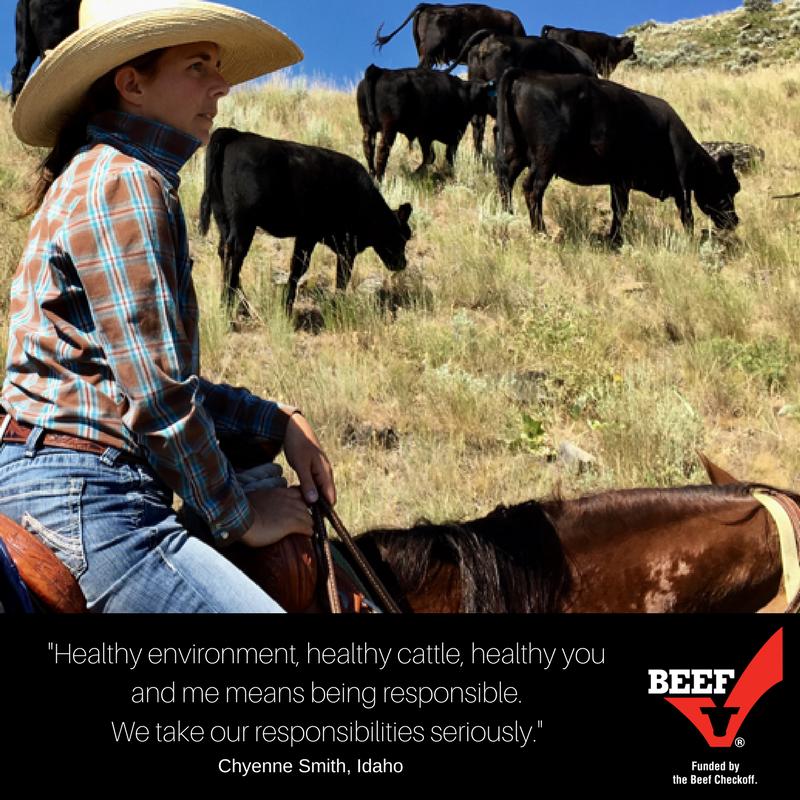 Chyenne Smith Facebook Healthy Environment. Healthy Cattle. Healthy You. Healthy Me. Chyenne Smith, Idaho cattle rancher takes her responsibilities to raise beef and protect health seriously.