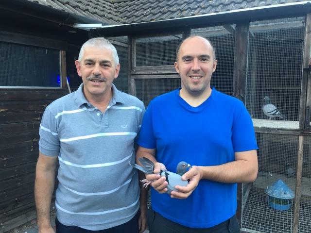 Steve & Paul Kulpa 2 nd NE Section is Tony Crook from Thatcham. The pigeon timed was a yearling hen home bred Hofkin strain.