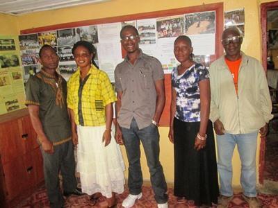 The Staff of Liberia Animal Welfare & Conservation Society From L-R: Abraham Fofana-Humane Educator,