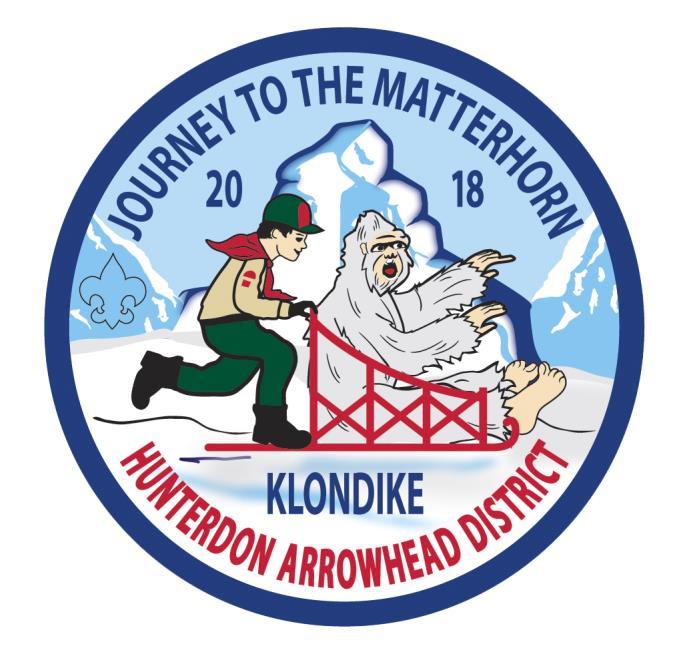 HUNTERDON ARROWHEAD DISTRICT KLONDIKE DERBY 2018 Journey to the Matterhorn January 26-28th, 2018