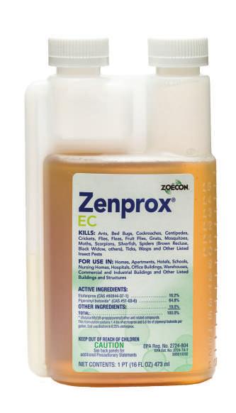 STRONG ALONE OR AS AN IDEAL TANK-MIX PARTNER Offering quick knockdown with residual control, Zenprox EC is a concentrate you can count on to provide rapid results you can see against a broad spectrum