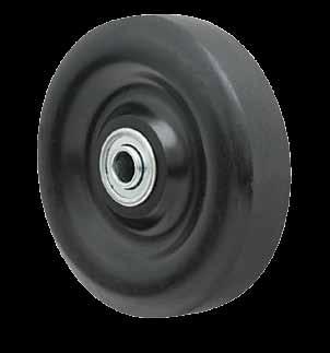 5-106 Hard rubber tread wheels feature one-piece molded construction.