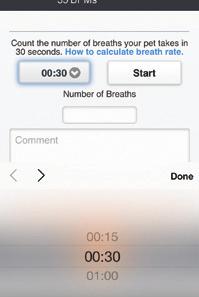 Using the respiratory rate timer. You can access the timer feature by tapping the link labelled Respiratory Rate Timer or the stopwatch icon.