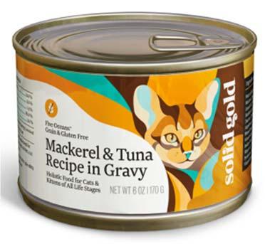 Case :-cv-0 Document Filed 0// Page of Page ID #: (e Solid Gold Mackerel and Tuna Recipe in Gravy Wet Cat Food (f Solid Gold Sea Bream and Tuna