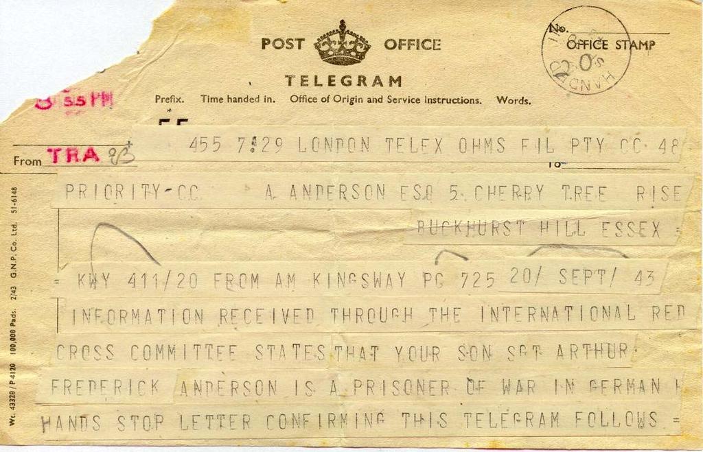 The above telegram reads.