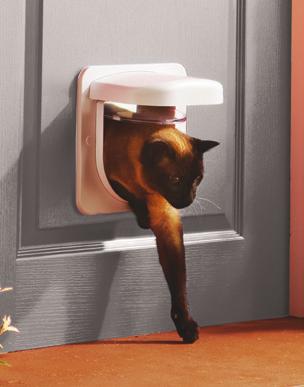 Pet Doors generally provide different degrees of freedom, depending if your pet is a cat or a dog.