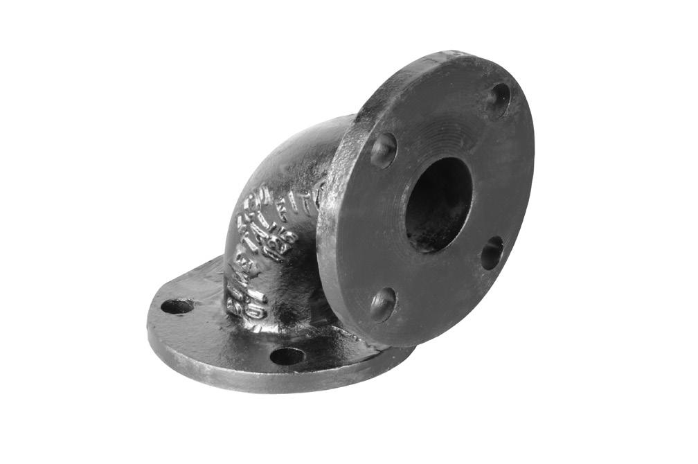 ST IRON FLNGE STRIGHT 90 ELL LSS 125 enter to Face Flange ia. of Flange (min) 2 4.500 6.000 0.620 0.310 2 1/2 5.000 7.000 0.690 0.310 3 5.500 7.500 0.750 0.380 4 6.500 9.000 0.940 0.500 5 7.500 10.