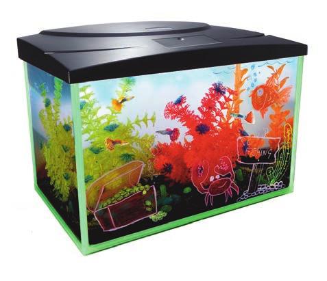 KIDS GLOW Take fishkeeping to a new level with this fun glow-in-the-dark aquarium. Ideal for introducing kids to fishkeeping and keeping them involved.