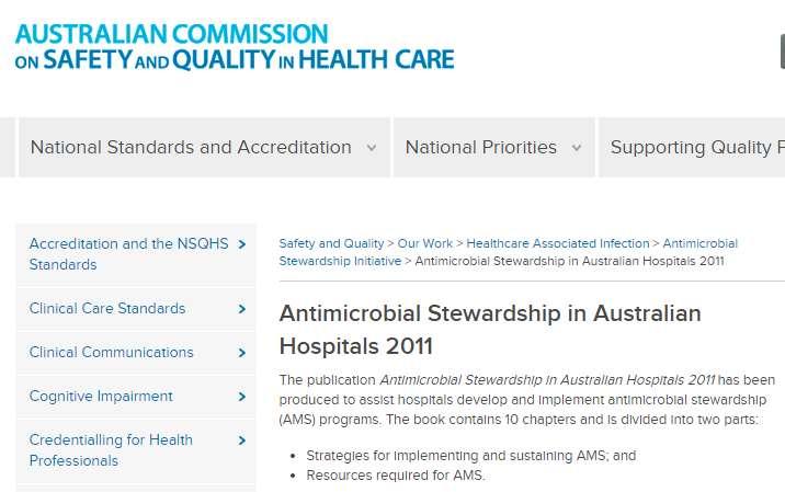 Antimicrobial Stewardship in Australian Hospitals Comprehensive practical reference resource