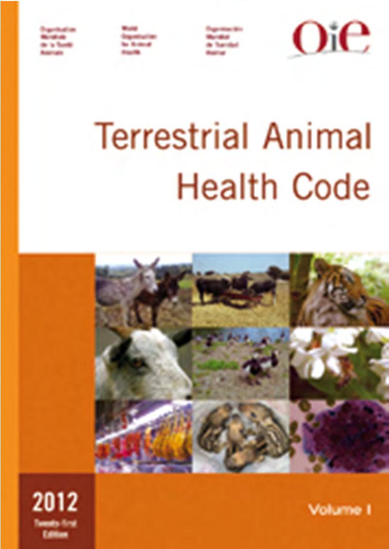 Code relevant articles regarding PPR In OIE Terrestrial Animal Health Code, 2012 Chapter 14.8.