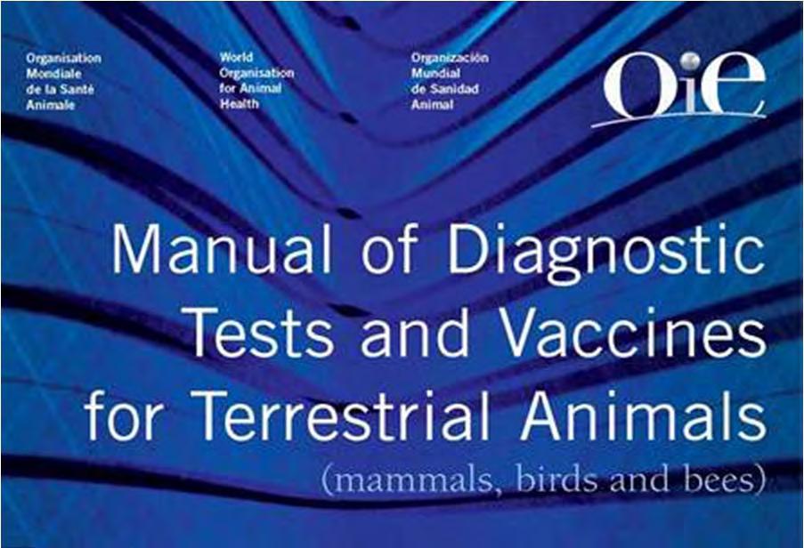 Manual relevant articles regarding PPR In OIE Manual of Diagnostic