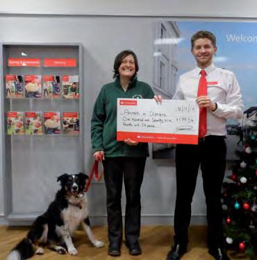 We are so grateful for your support. Santander A big thank you to Steve Hamling and Santander Bank Newton Abbot who raised 179.54 to help the animals in our care at Christmas.