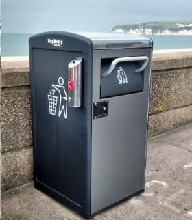 housings (see example in Weymouth, above right) to improve the visual aspect of the area at their own expense. A standard colour scheme (black) will be used for all wheeled litter bins.