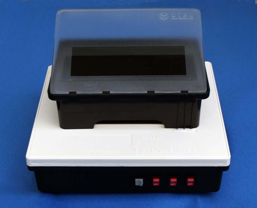 NA 100 R Multi-functional electrophoresis device No need for UV transilluminator and darkroom You can see DNA bands after 2 or 3 minutes of electrophoresis You can check