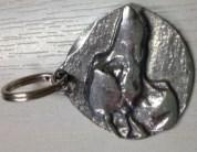 keyring with greyhound head Available