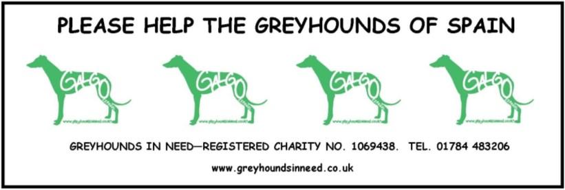 Gin Bookmark featuring a rescue greyhound or galgo. 1.