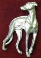 Brooch - (A) standing greyhound available in