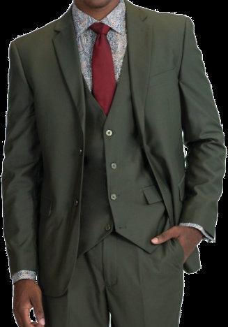 Polyester 30% Rayon Jet Black- 100 Moss Green- 163 8098 County Sport Coat Jacket: Single Breasted, Two