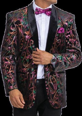 BLU MARTINI After Midnite Collection 8100 Stark T Sport Coat Jacket: Single Breasted, One Button,