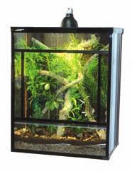 Glass Display Vivariums New Show vivariums made off glass are recommended for all types of tropical herps. Each vivarium has an integrated background.