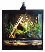 with Light Strip 24W 120x60x100 cm "Tropical": 3x Bright Sun with Bright Control PRO 100x50x60 cm "with view window": 1x Bright Sun with Bright Control PRO Viewable hide-out integrated into the