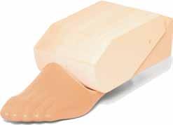 100 kg Foot with Toes but without Joint patient weight: 100 kg activity level (walky): 1 heel height: 18 mm separate alder wood ankle block, bondable and separate soft heel wedge, bondable Size Side