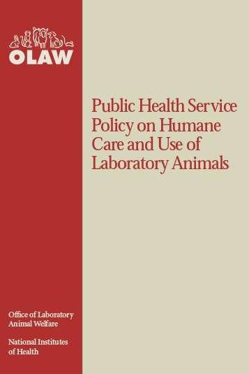 Health Research Extension Act Congress passed in 1985 Established Public Health Services