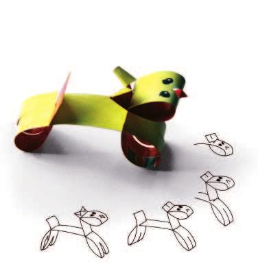 1 Let s make a paper dog For this you need: thick paper, pencil, scissors, sketch pen. 2 3 Bow, Wow! Give your dog a name! a Paper Strip d c b 4 Cut a long strip of thick paper.