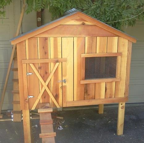 The Rock Amazing price and extremely pleasing design. It can hold between 6-8 chickens comfortably. There are 2 nesting boxes in the coop and multi level roosting bars.