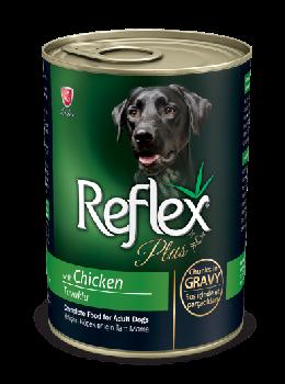 Reflex Plus Dog Can with Chicken chunks in gravy 400 gr.