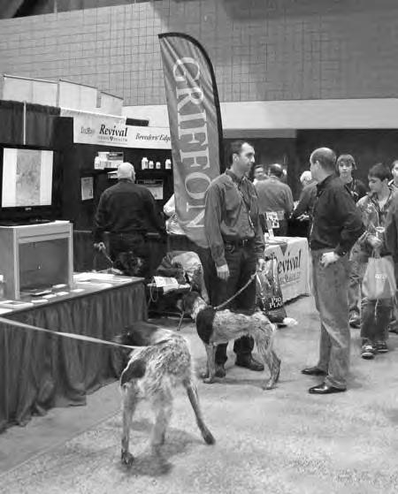 Page 4 THE GUN DOG SUPREME April 2012 Pheasant Fest 2012: The WPGCA Experience by John Pitlo Gabby and Goodboy of Dutchman s Hollow attract onlookers while Andy Yeast talks griffons with a passerby.