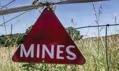 Stepping on a landmine or driving a vehicle over a landmine can trigger a deadly explosion. After a war has ended, landmines are often left buried under the ground.