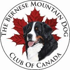 OFFICIAL CANADIAN KENNEL CLUB ENTRY FORM Bernese Mountain Dog Club of Canada Mail Entries to: TKO Show Services, 1219 18A St.
