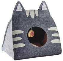 The LILLE cat cave can blend into any environment owing to its cheery cat s head design and is an eye-catcher for humans too.