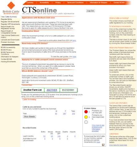 CTS CATTLE SUMMARY LIST OF CATTLE CAN BE DOWNLOADED SHOWS M & F CATTLE SUMMARY MUST MATCH