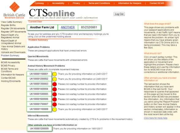 CTS PROBLEM SUMMARY YELLOW LIGHTS HAVE BEEN DEALT WITH!