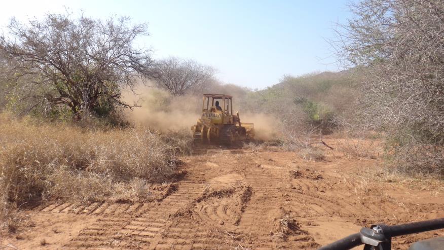 park for the elephant herds and other wildlife, as well as for water development and fence line clearing in the Rhino Sanctuary.