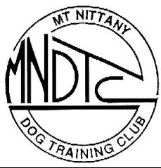 Mt. Nittany Dog Training Club C/O Jennifer Eger 948 Bear Wallow Road Duncansville, PA 16635 PREMIUM LIST No Indoor Crating Space Available Mt.