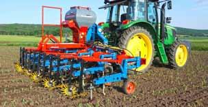 Advantages: the interrow cultivator becomes steering